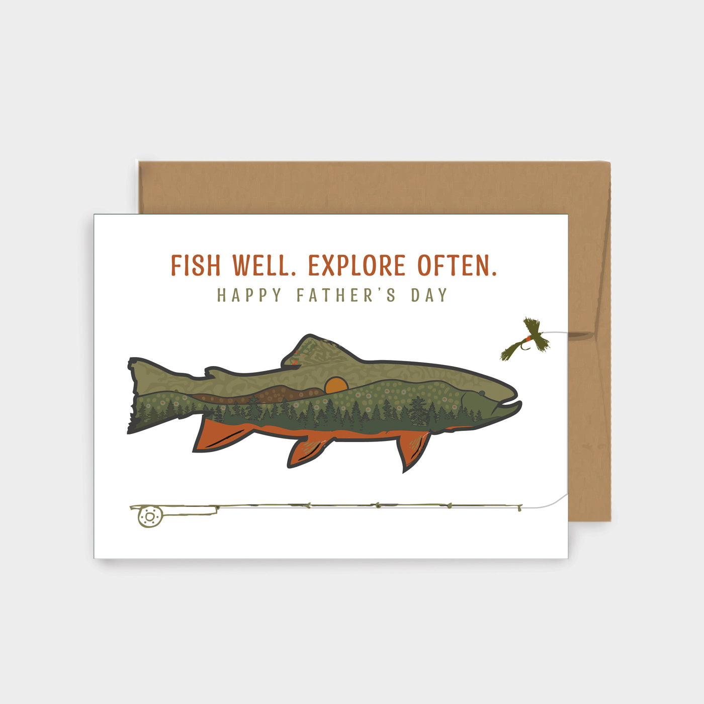Fish Well, Explore Often Father's Day Card