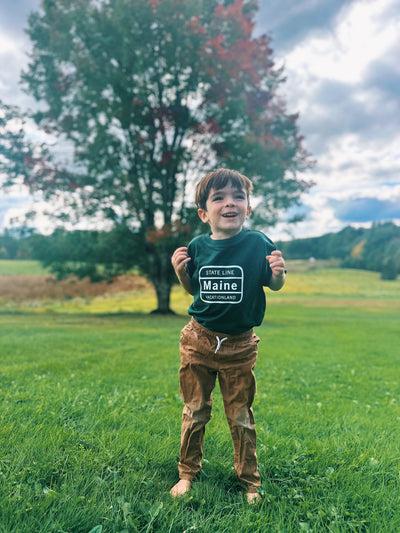 Maine State Line Sign Toddler Tee (2T-5/6T)