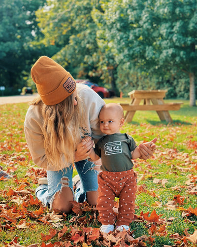 Maine State Line Sign Onesie