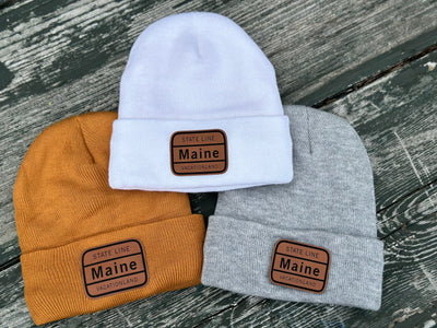 Sherpa Lined Patch Beanies