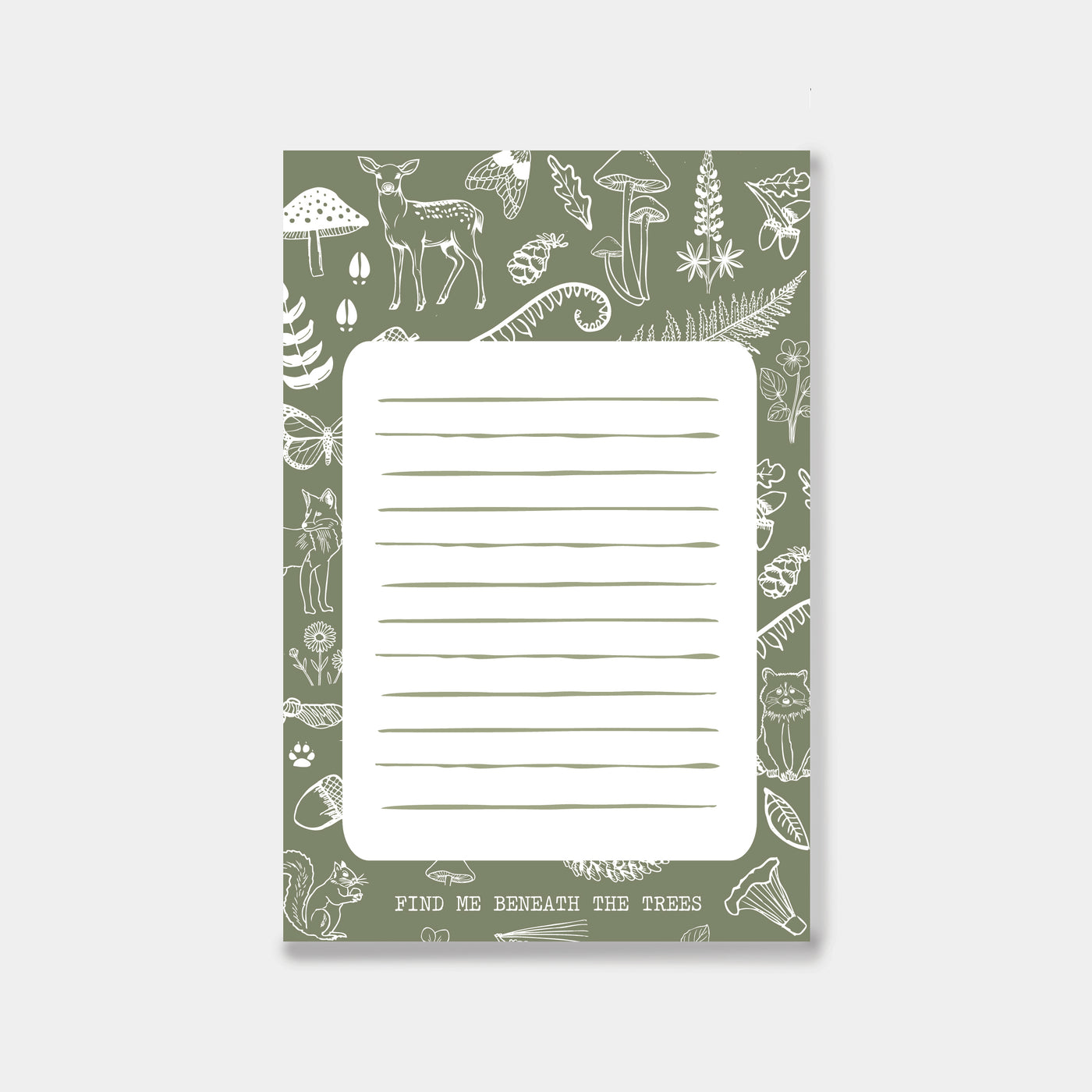 Find Me Beneath The Trees Note Pad