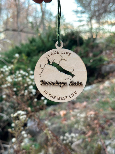 Custom Lake Cutout Ornament | Choose Your Lake