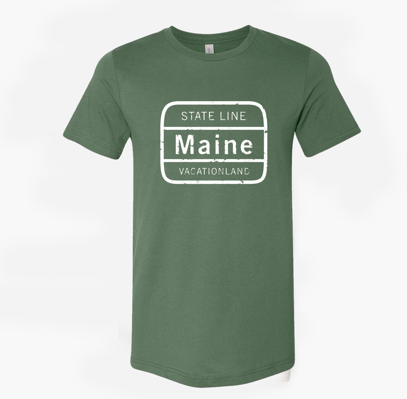 Maine State Line Sign T-Shirt