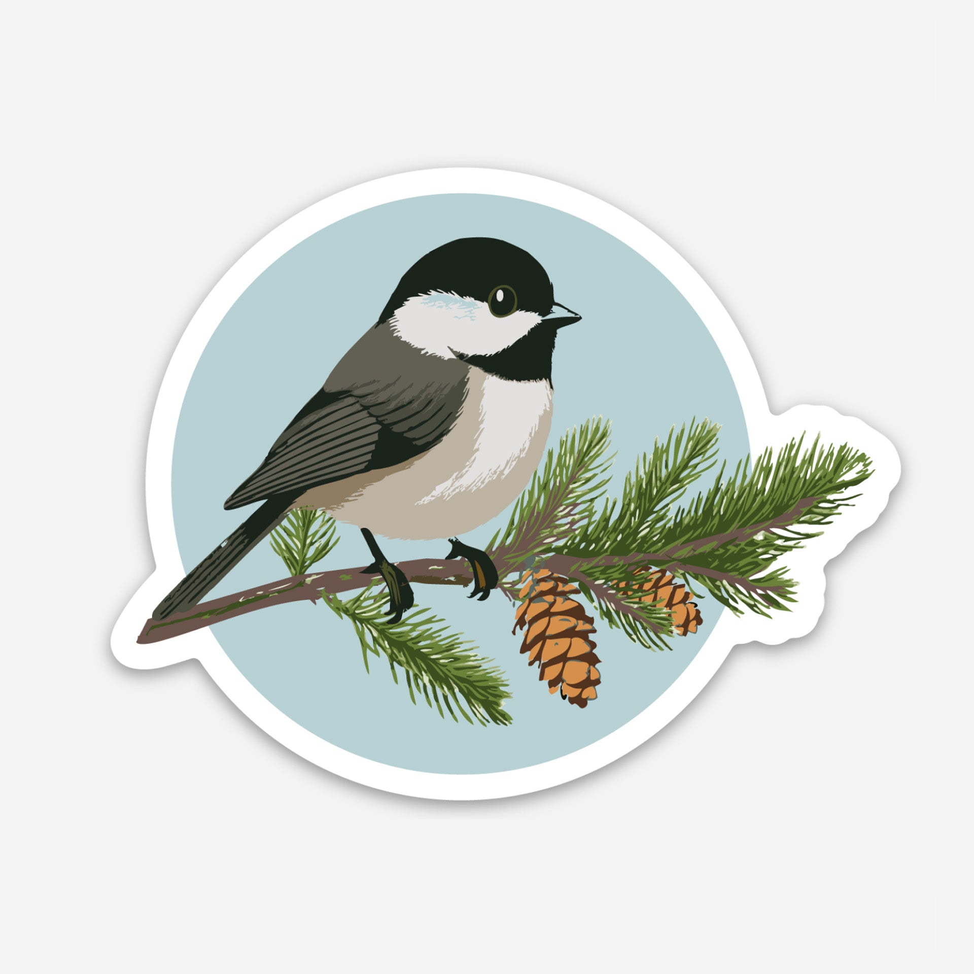 Chickadee Sticker Maine Chickadee Sticker | Maine Stickers | Reclaimed Maine Co.
