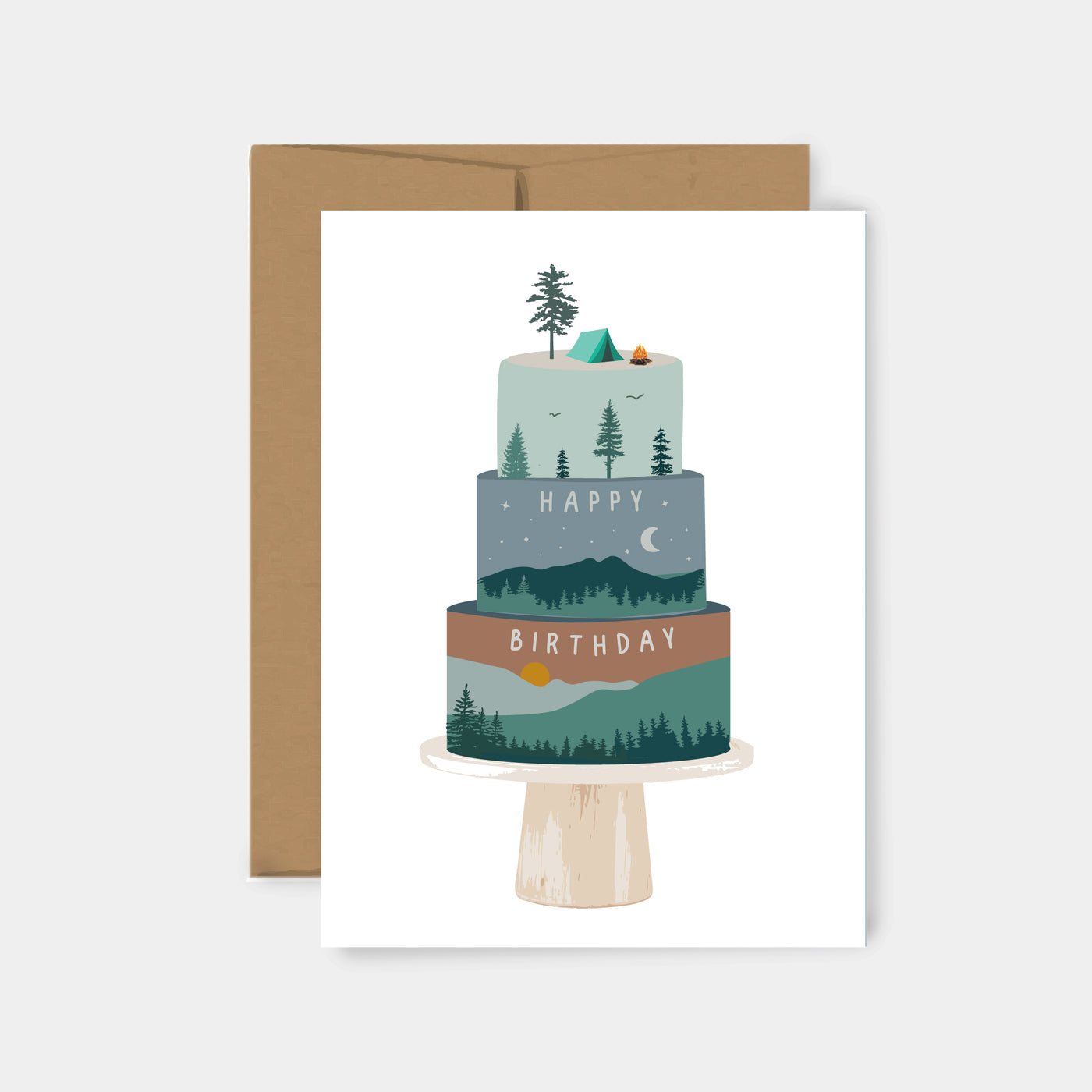 Outdoorsy Birthday Cake Card