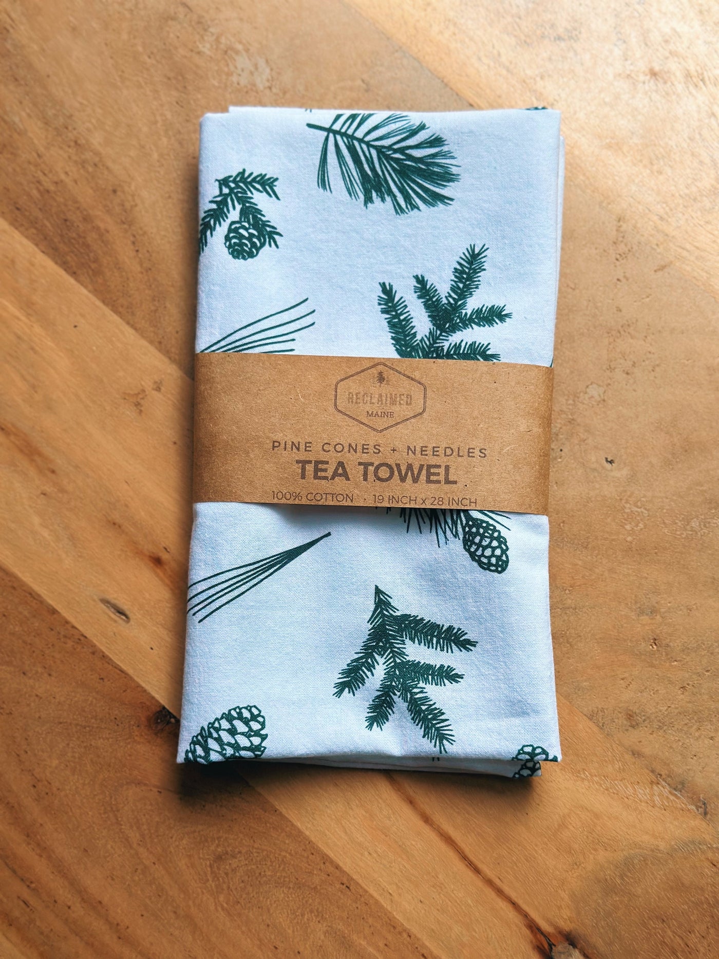 Pine Cones + Needles Tea Towel