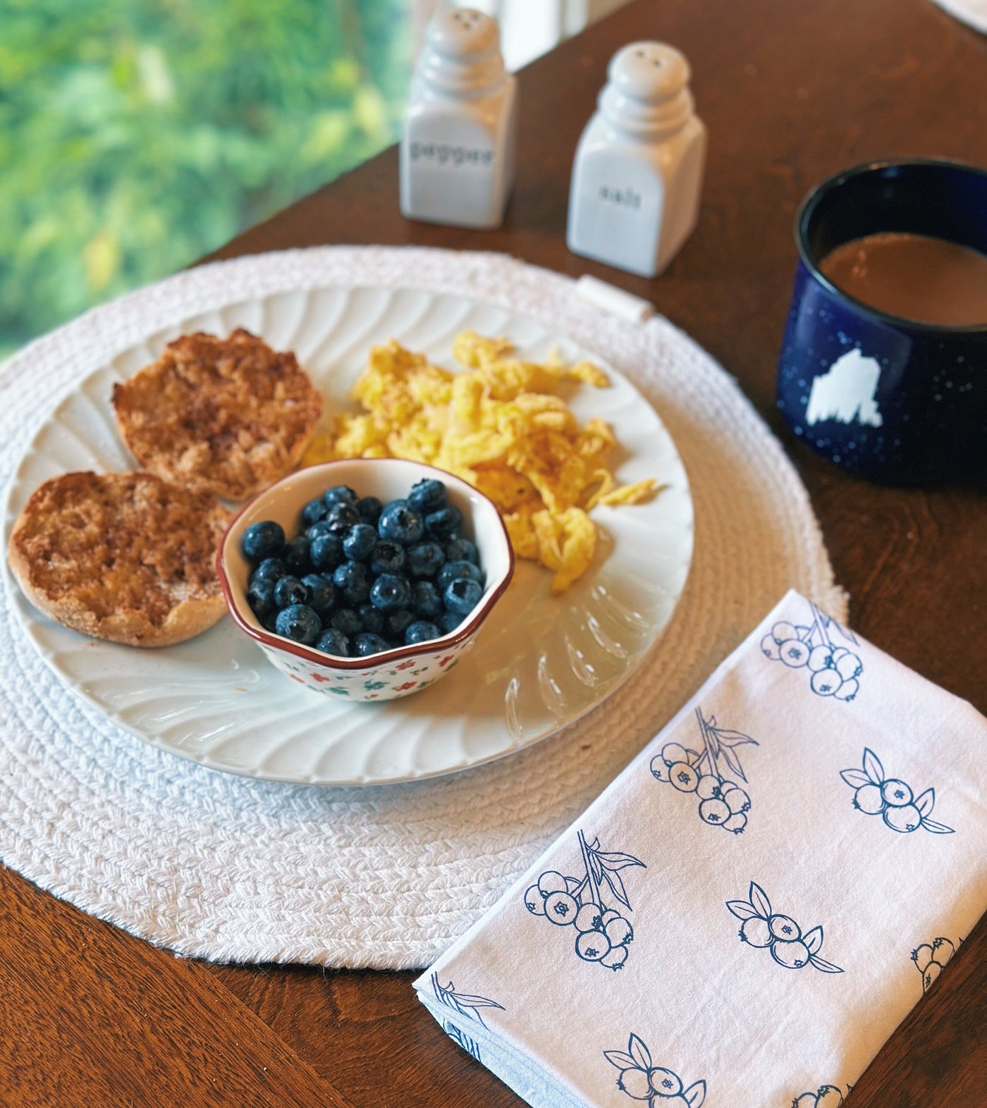 Maine Blueberries Tea Towel