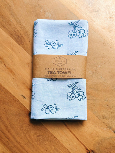 Maine Blueberries Tea Towel