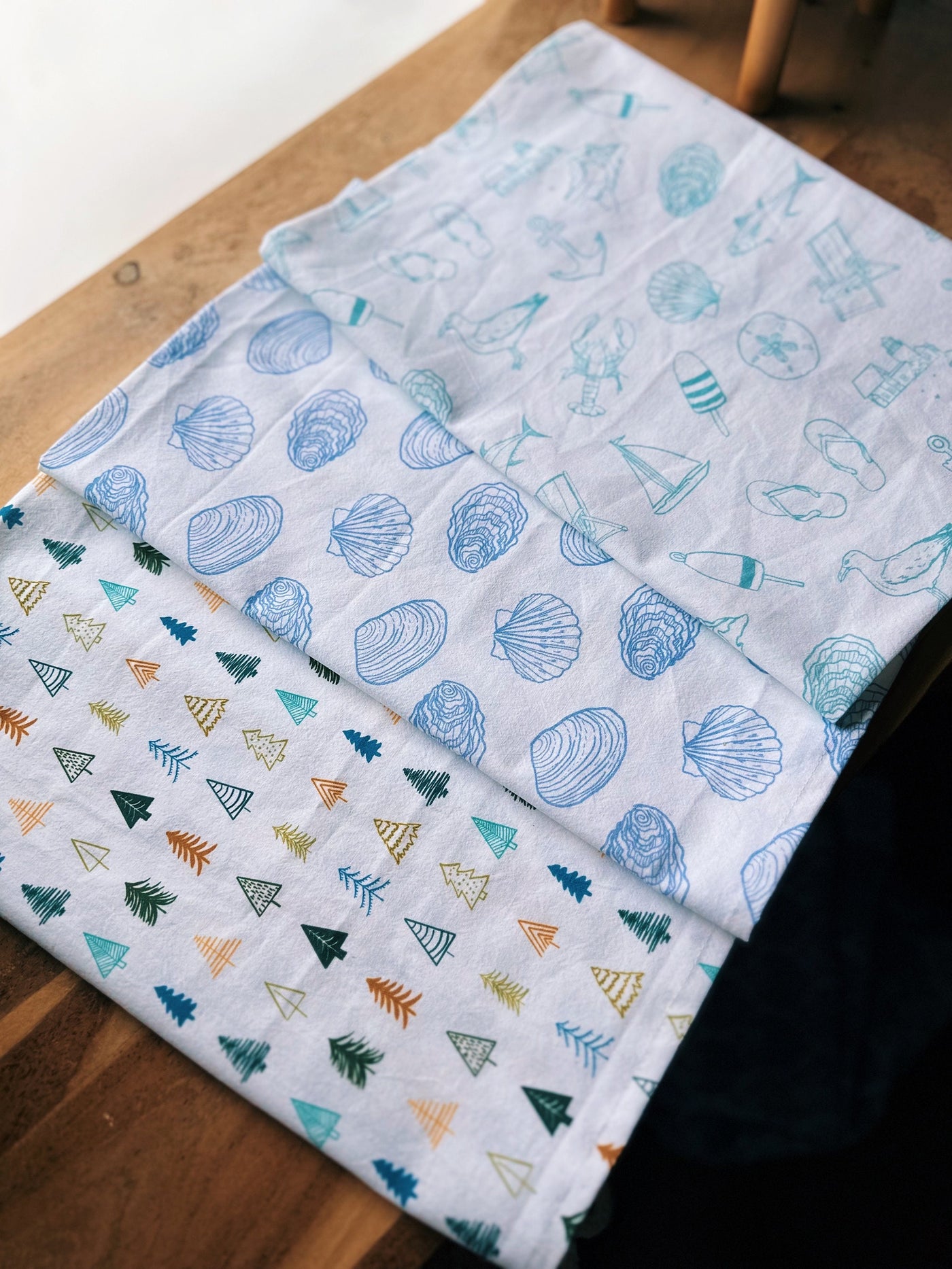 Hand Drawn Pines Tea Towel | Kitchen Towel | Trees Tea Towel | Woodland Gifts