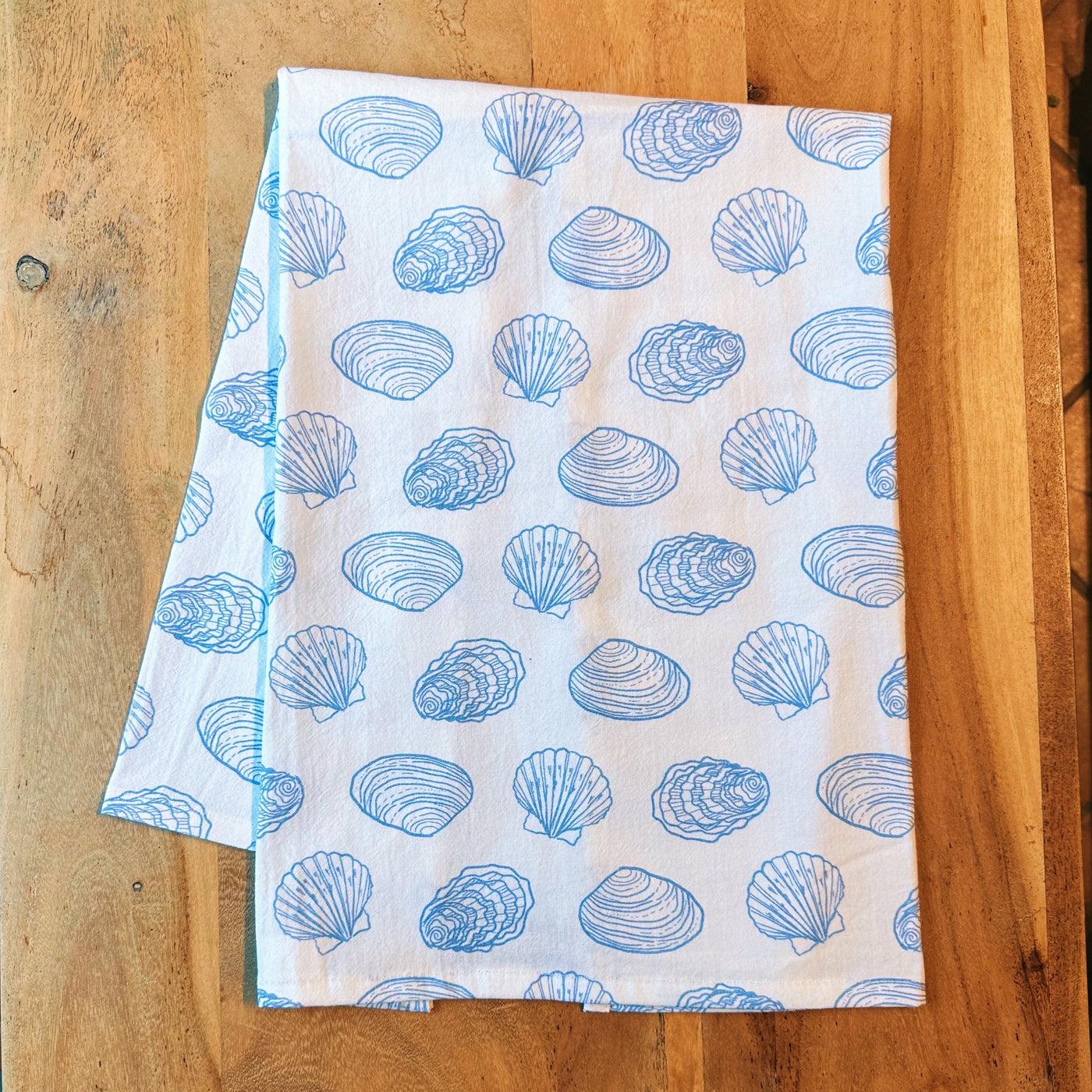 Seafood Sea Shells Tea Towel | Kitchen Towel | Coastal Gifts