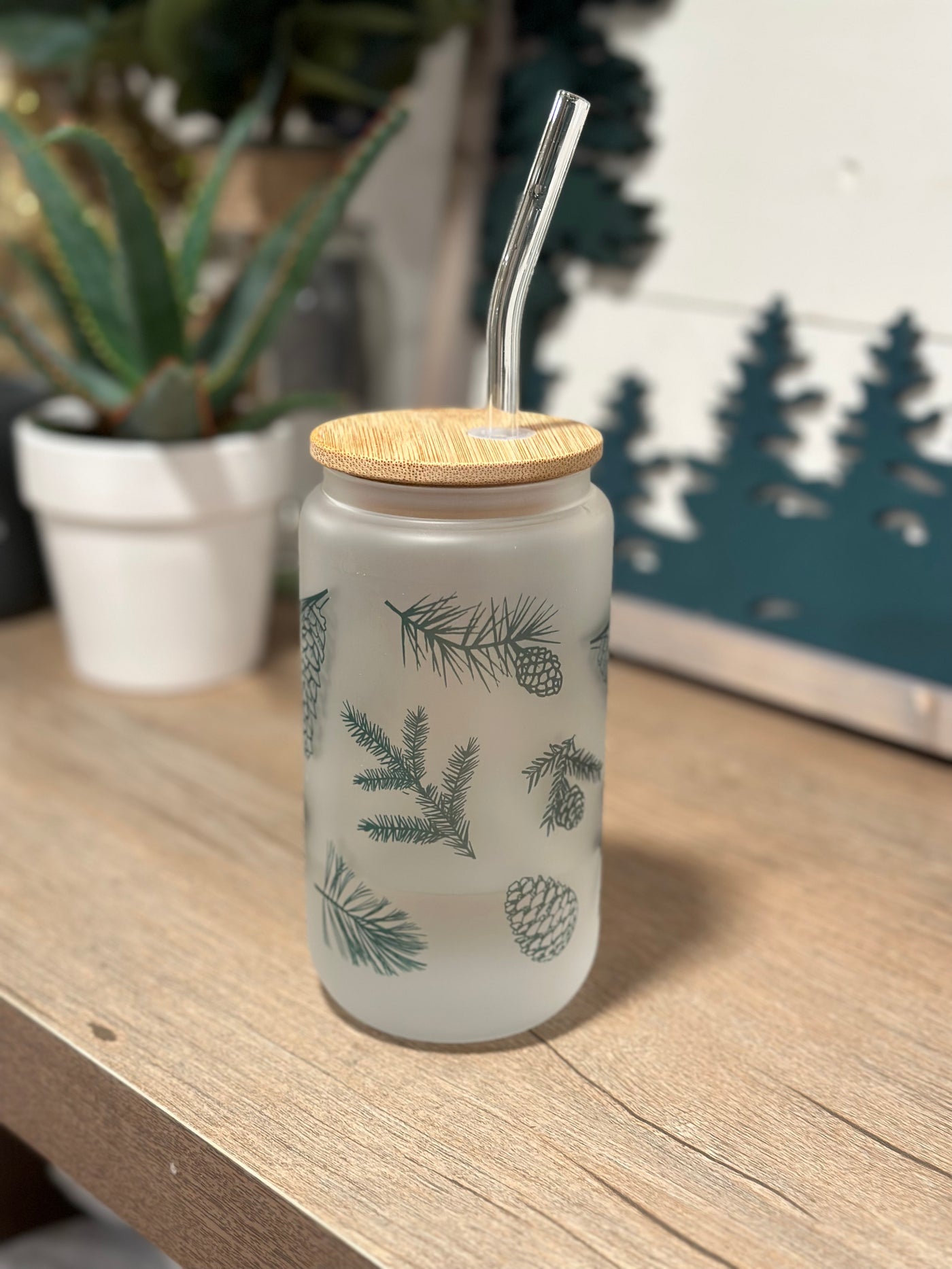 Nature-Inspired Frosted Can Glasses