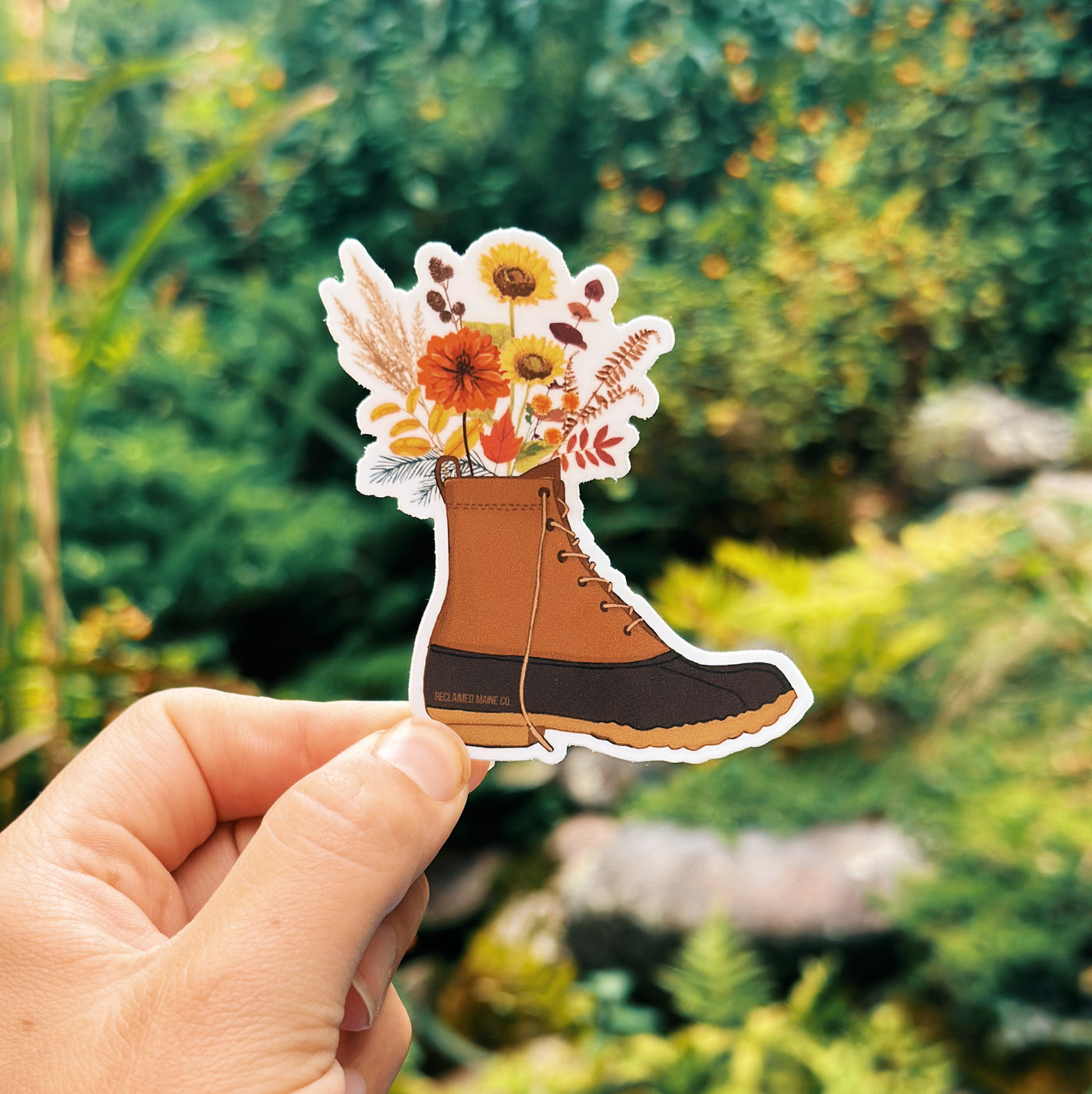 Fall Boot Bouquet Sticker