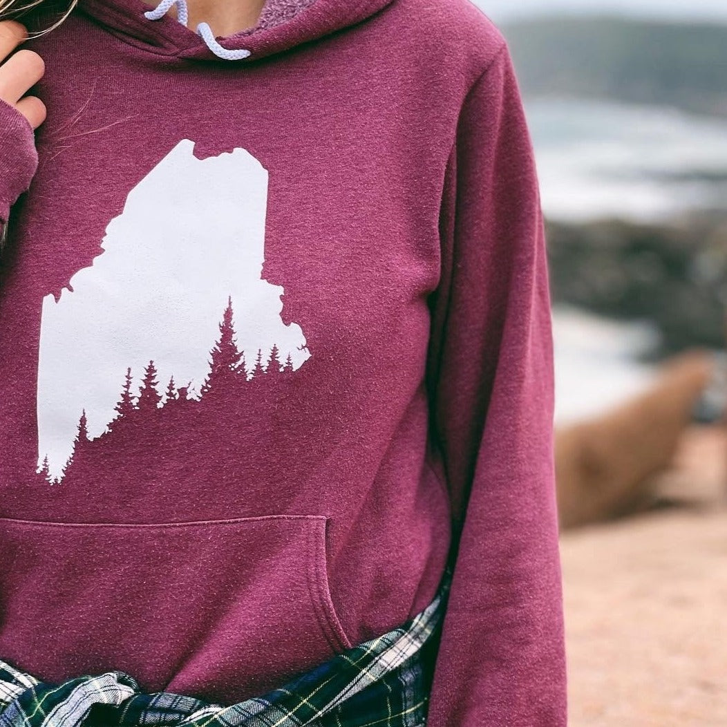 Maine Pine Tree Coast Sweatshirt