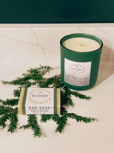 Pine Candle & Soap Gift Set