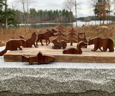 Natural Maine Woods Inspired Wooden Blocks