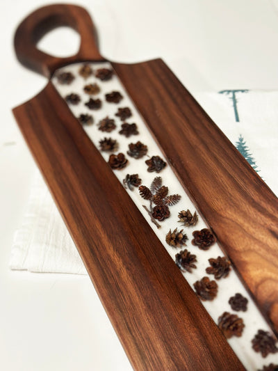 Pine Cones Serving Board with Handle