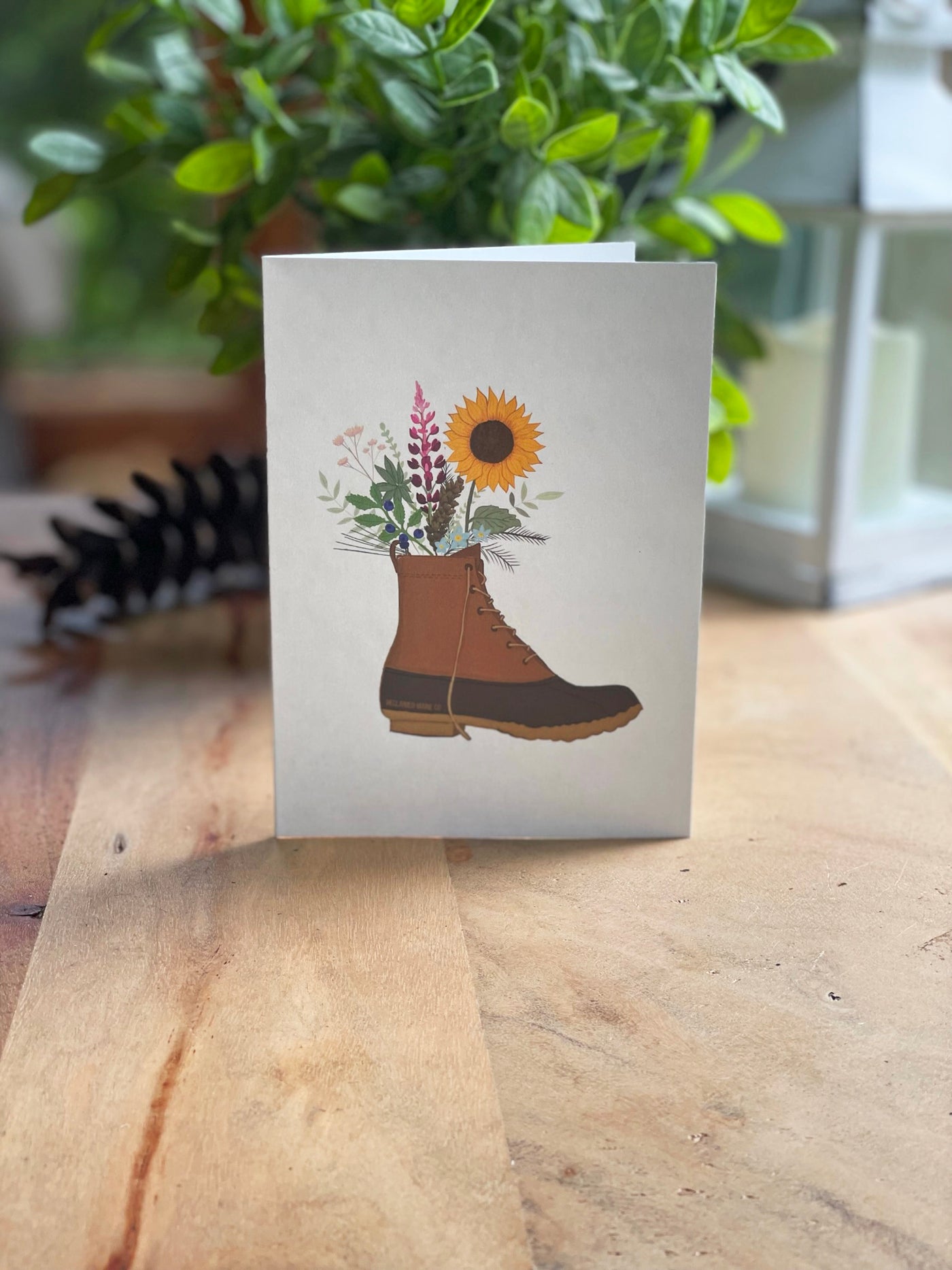 Maine Boot Bouquet Greeting Card