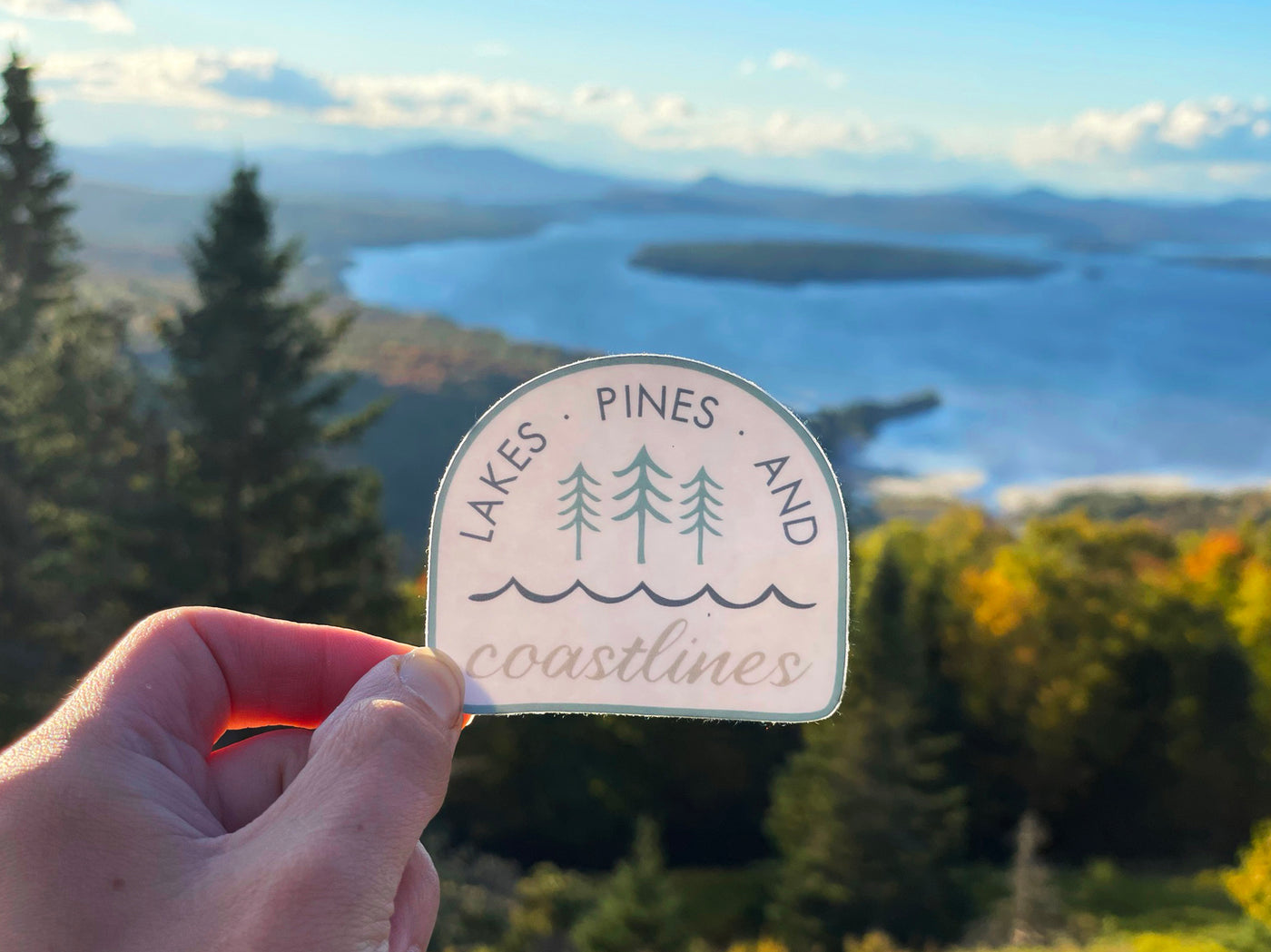 Lakes, Pines and Coastlines Sticker