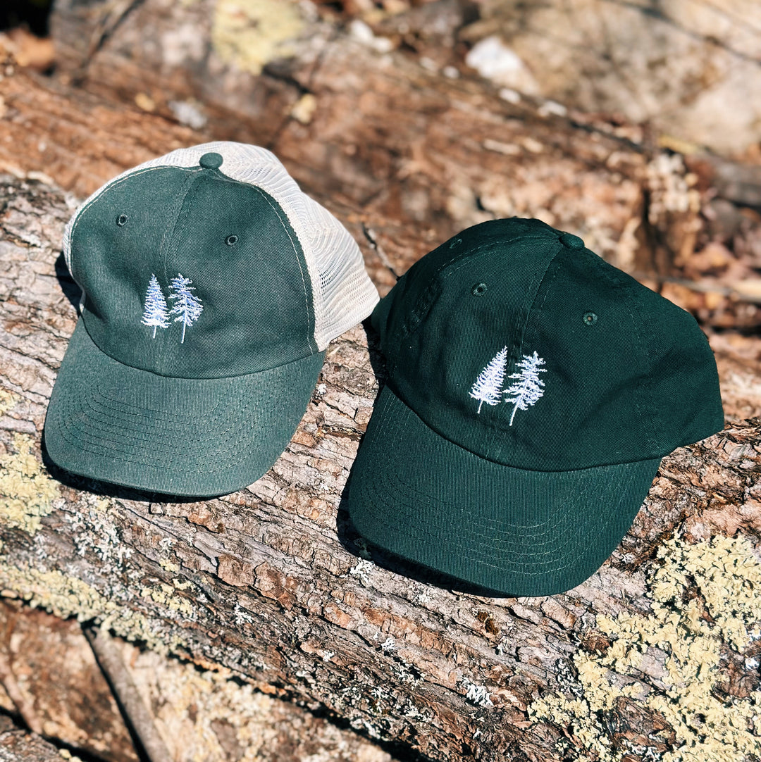 White Pine and Spruce Washed Chino Hat | Reclaimed Maine Co display picture 1