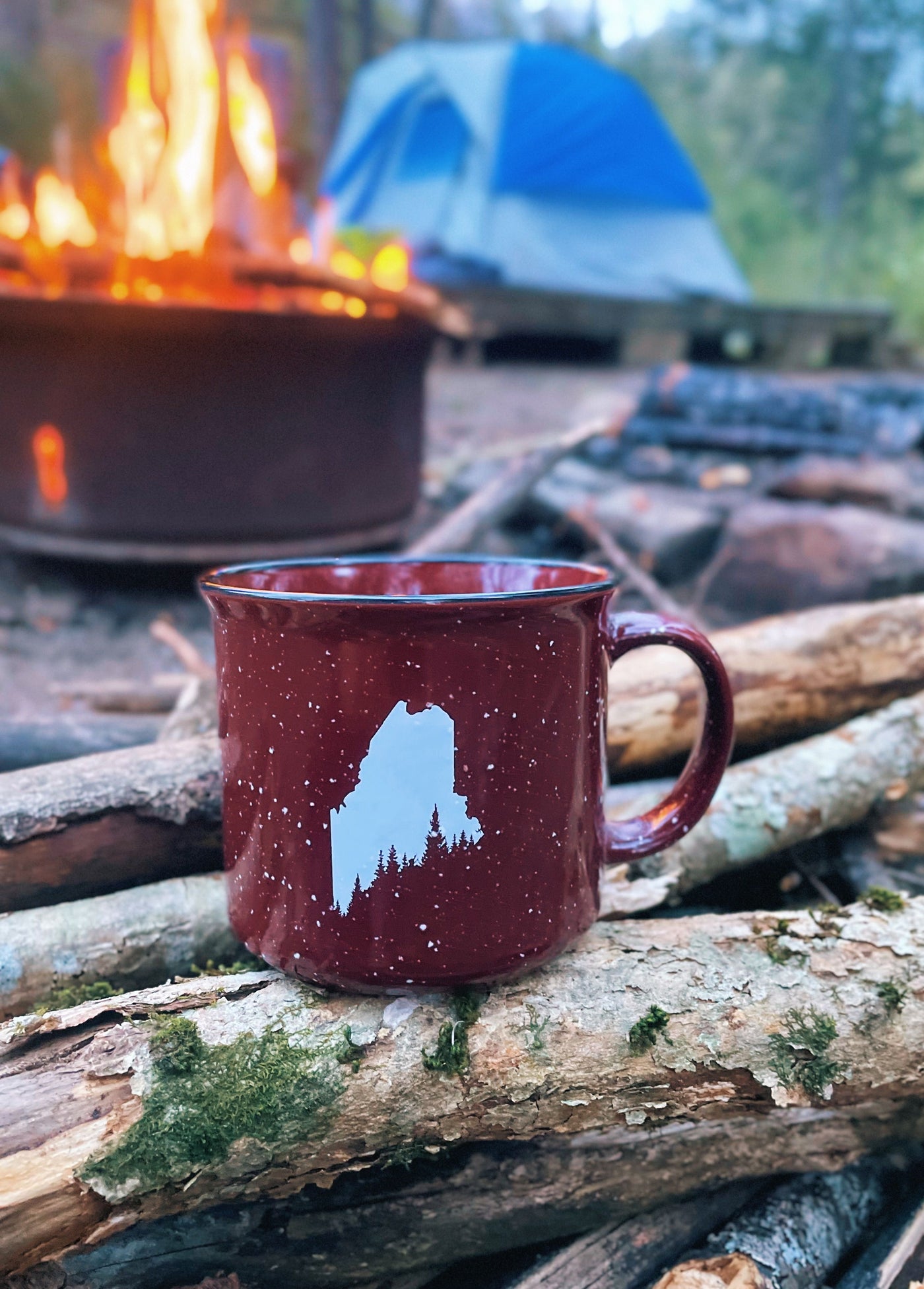 Maine Pine Tree Coast Campfire Mug
