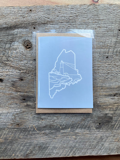 Maine Lighthouse Greeting Card